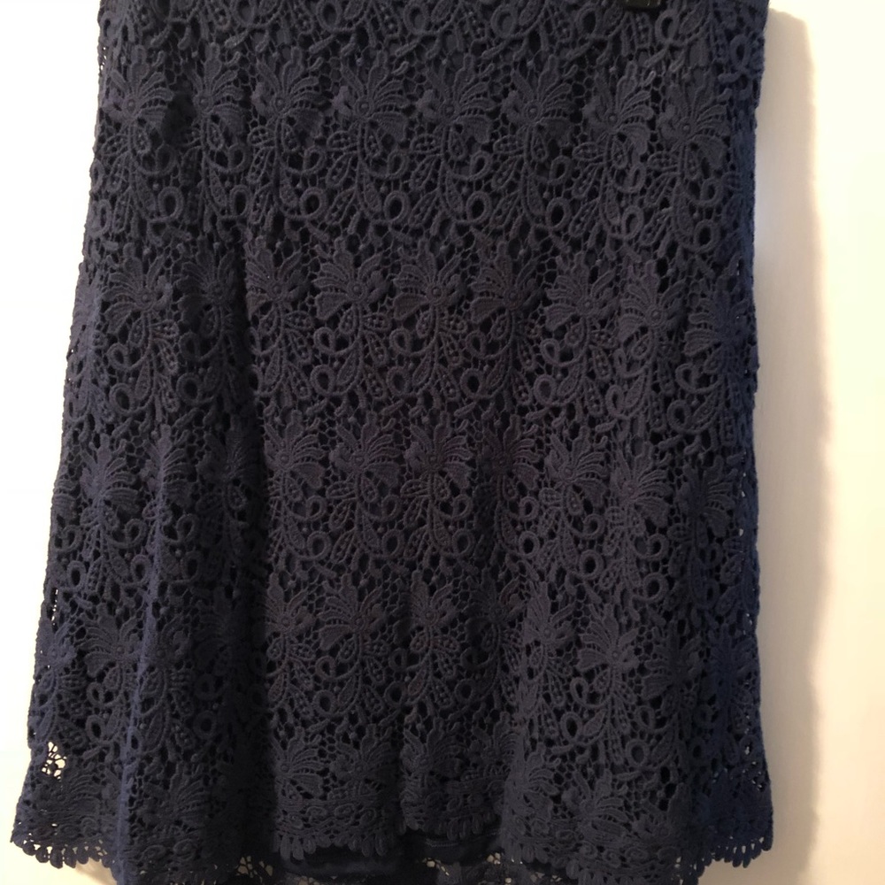 Dressbarn Women’s Blue Ctocheted Skirt Size L NWT